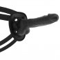 Cock Miller Harness + Silicone Density Articulable Cocksil, Black 18 Cm