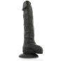Cock Miller Harness + Silicone Density Articulable Cocksil, Black 18 Cm