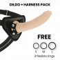 Delta Club Toys Harness + Dong Flesh Silicone 17 X 3 Cm