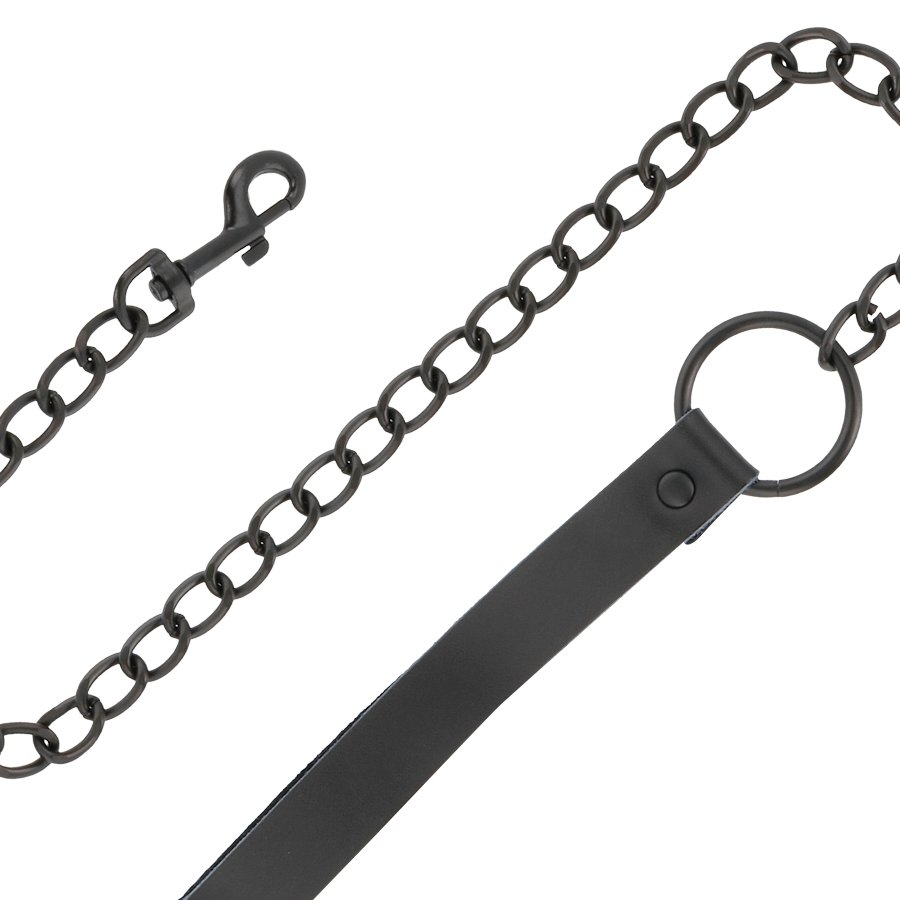 Darkness Leather And Handcuffs Black