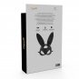 Coquette Chic Desire Vegan Leather Mask With Bunny Ears