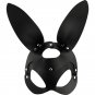Coquette Chic Desire Vegan Leather Mask With Bunny Ears