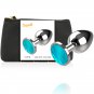Coquette Anal Plug Metal Blue Color Size L 4 X 9cm