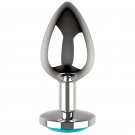 Coquette Anal Plug Metal Blue Color Size M 3.5 X 8cm
