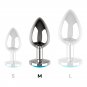 Coquette Anal Plug Metal Blue Color Size M 3.5 X 8cm