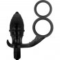Addicted Toys Butt Plug With Cock Ring And Ball-strap - Black