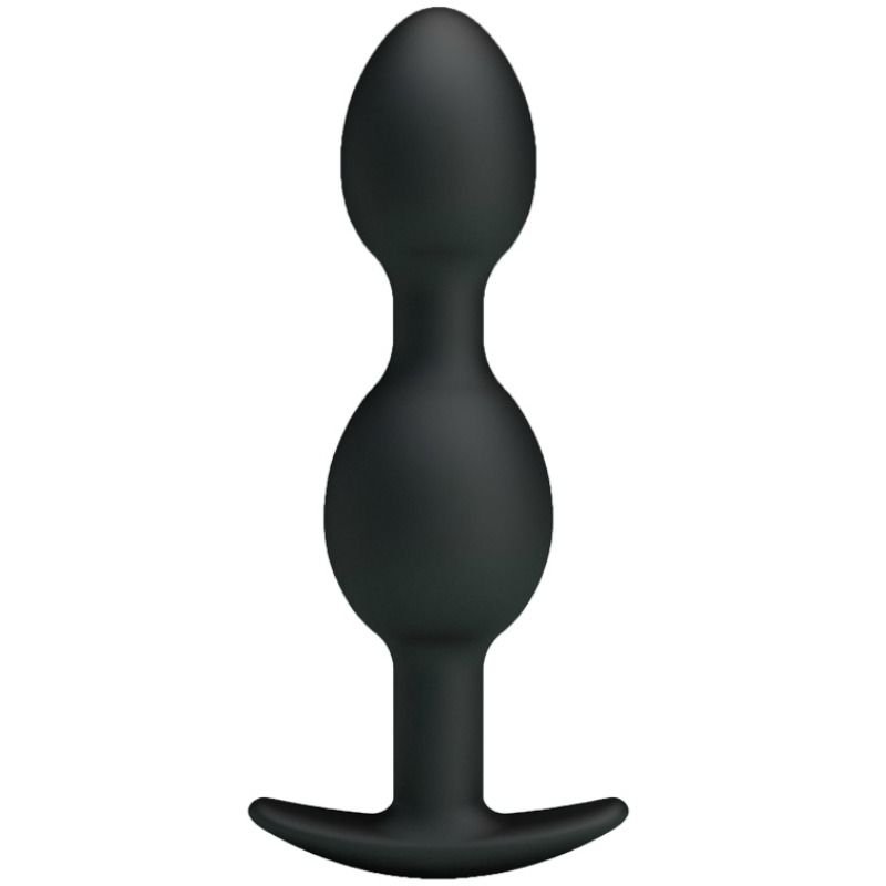 Pretty Love Bottom - Silicone Anal Balls 12.5 Cm - Black