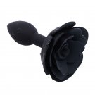 Ohmama Fetish Rose Silicone Anal Plug, Black