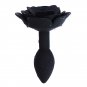 Ohmama Fetish Rose Silicone Anal Plug, Black