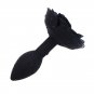 Ohmama Fetish Rose Silicone Anal Plug, Black