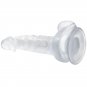 Baile Realistic Dildo Suction Cup And Testicles 16.7 Cm - Clear