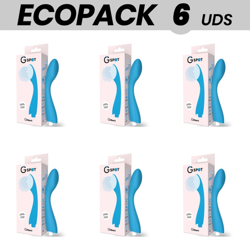 Ecopack 6 Uds - G-spot Gylbert Vibrator Punto G Turquoise Blue