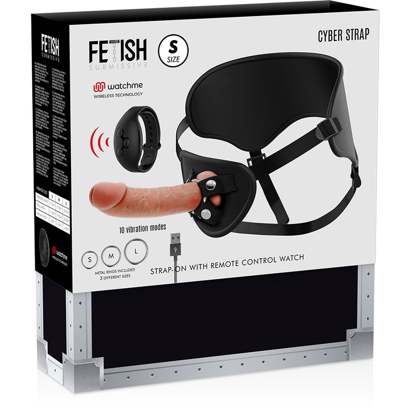 Cyber Strap Harness With Dildo Remote Control Watchme S Technology