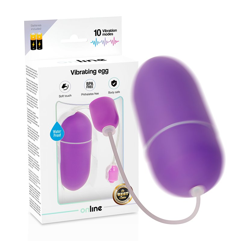Online Waterproof Vibrating Egg, Purple