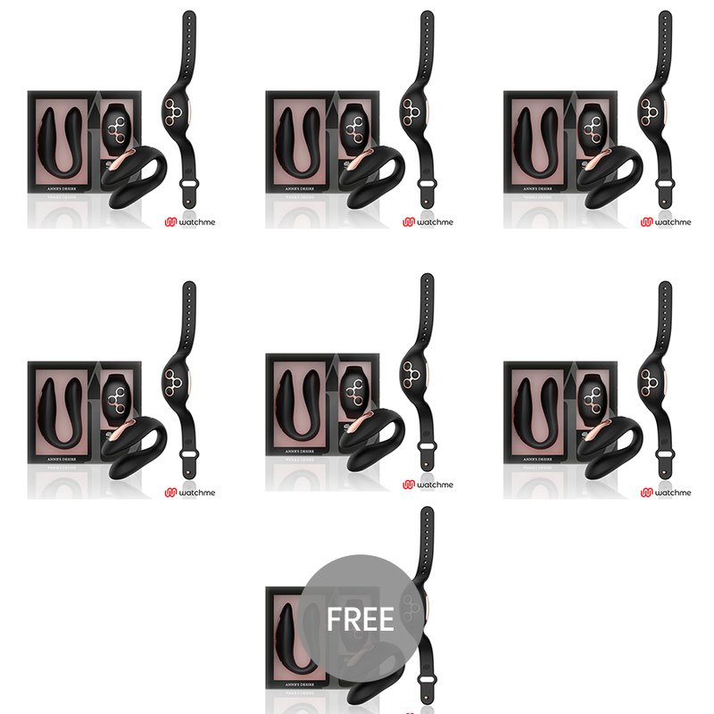 Anne&Acirc;&acute;s Desire Dual Pleasure Wireless Watchme Black/Gold 6+1 Free