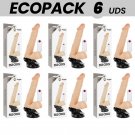 Ecopack 6 Units - Basecock Realistic Bendable Remote Control Flesh 20 Cm