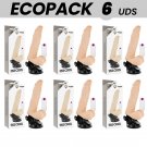 Ecopack 6 Units - Basecock Realistic Bendable Remote Control Flesh 21 Cm