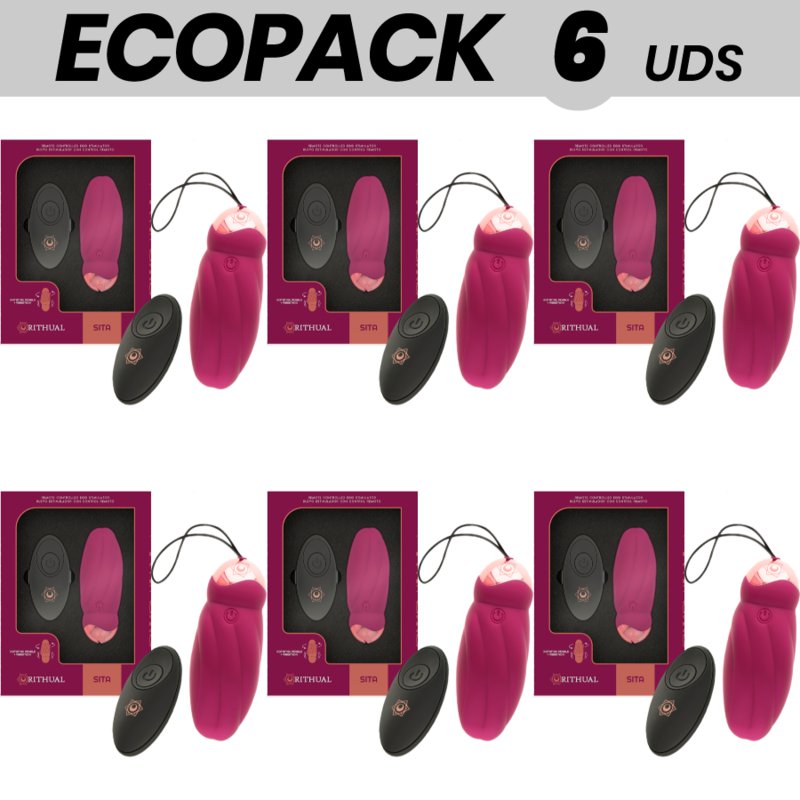 Ecopack 6 Uds - Rithual Sita Egg Remote Control Rotation Of Pearls + Vibration