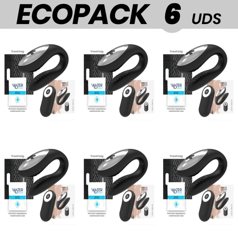 Ecopack 6 Uds - Brilly Glam We Love Vibrator For Couples With Remote Control Black