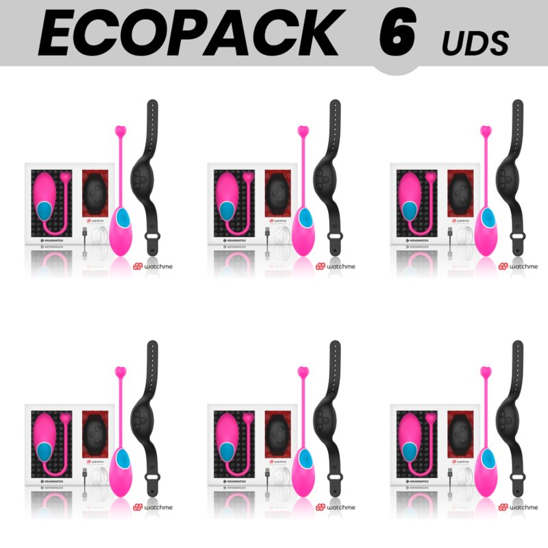 Ecopack 6 Uds - Wearwatch Remote Control Egg Technology Watchme Fuchsia / Azabache