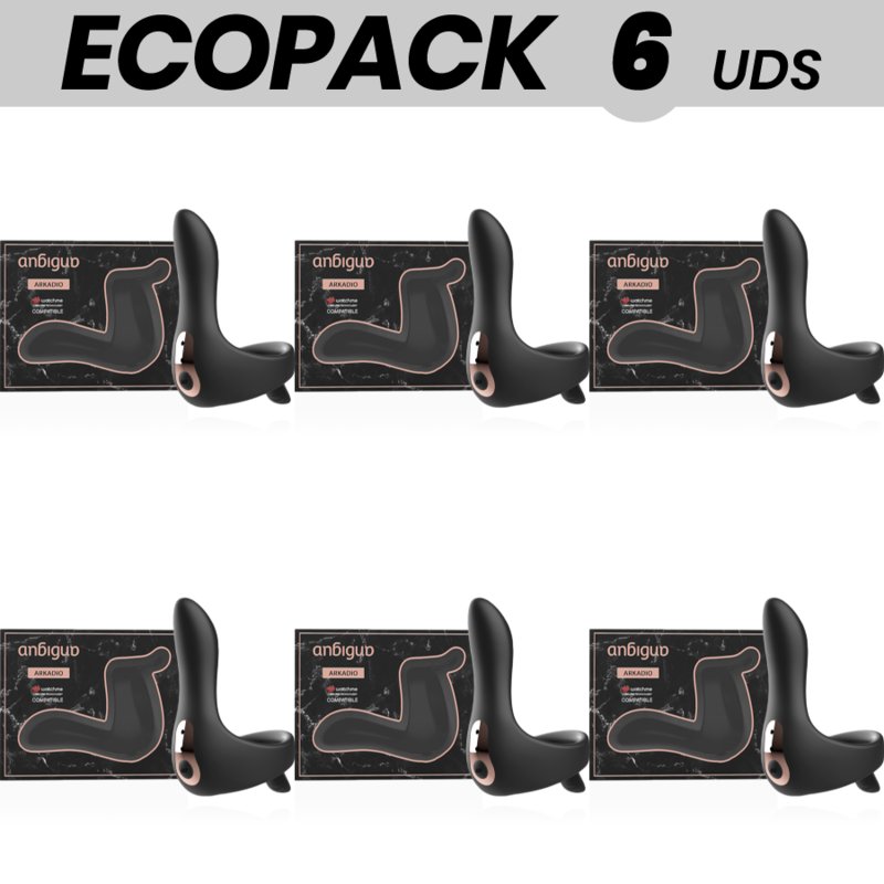 Ecopack 6 Uds - Anbiguo Arkadio Glans & Perineum Stimulator Compatible With Watchme