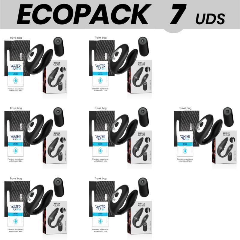 Ecopack 7 Uds - Brilly Glam Couple Pulsing & Vibrating Remote Control