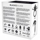 Black and Silver Burton Rechargeable Vibrating Ring 10v