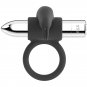 Black and Silver Burton Rechargeable Vibrating Ring 10v