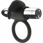 Black and Silver Burton Rechargeable Vibrating Ring 10v