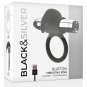 Black and Silver Burton Rechargeable Vibrating Ring 10v