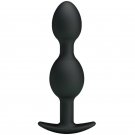 Pretty Love Bottom - Silicone Anal Balls 12.5 Cm - Black