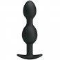 Pretty Love Bottom - Silicone Anal Balls 12.5 Cm - Black