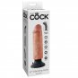 King Cock - 6"- 15.24 Cm Vibrating Cock Flesh