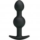 Pretty Love Bottom - Silicone Anal Balls 10.3 Cm - Black