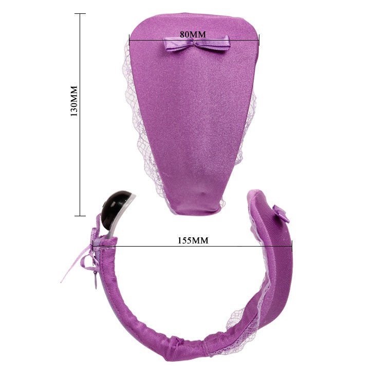 Thong With Vibrator Purple