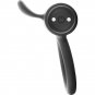 Black and Silver Cameron Rechargeable Vibrating Ring Black