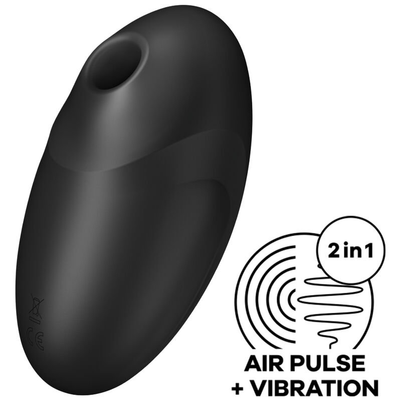 Satisfyer Vulva Lover 3 Air Pulse Stimulator & Vibrator - Black