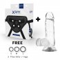 Xray Harness plus Clear Cock With Balls 15.5cm X 3.5cm