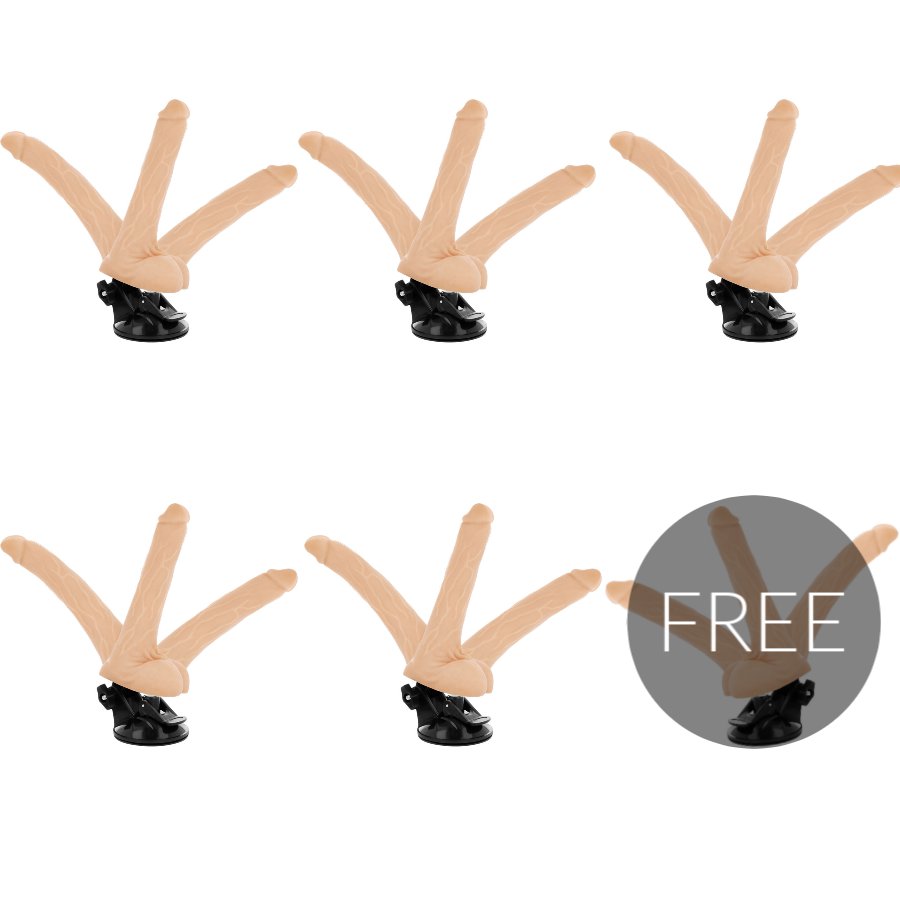 Basecock Realistic Bendable Remote Control Flesh 18.5 Cm 5+1 Free