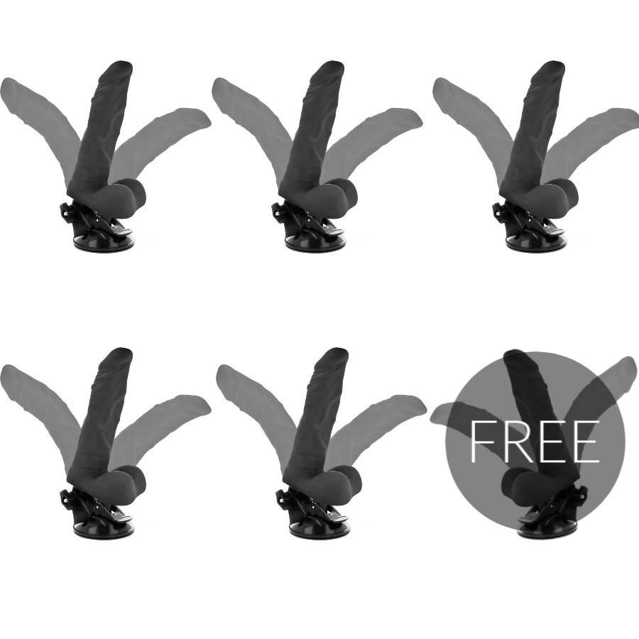 Basecock Realistic Bendable Remote Control Black 21 Cm 5+1 Free