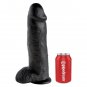 King Cock 12" Cock Black With Balls 30.48 Cm