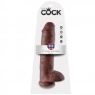 King Cock 11" Cock Brown With Balls 28 Cm
