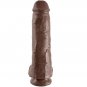 King Cock 11" Cock Brown With Balls 28 Cm