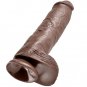 King Cock 11" Cock Brown With Balls 28 Cm