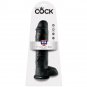 King Cock 11" Cock Black With Balls 28 Cm