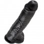King Cock 11" Cock Black With Balls 28 Cm
