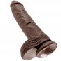 King Cock 10" Cock Brown With Balls 25.4 Cm