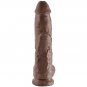 King Cock 10" Cock Brown With Balls 25.4 Cm