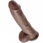 King Cock 10" Cock Brown With Balls 25.4 Cm