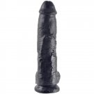 King Cock 10" Cock Black With Balls 25.4 Cm